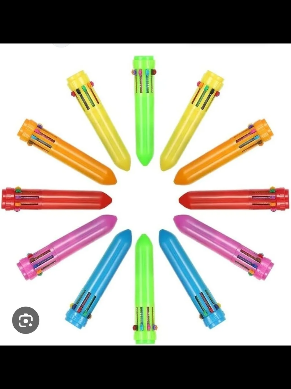 24-Pack Mini Multicolor Party Confetti Popper Sticks - Assorted Colors